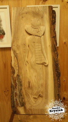 Pepi. Relieve en madera de olmo. 2020