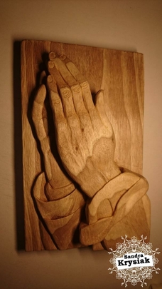 Carlos. Relieve en madera de nogal español. 2020