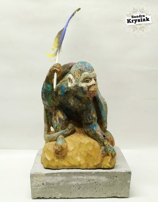 M.A. Escultura policromada. 2021